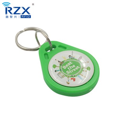 New Design ABS Waterproof 13.56MHz ABS material RFID Key fob NFC Epoxy Social Media keyfob